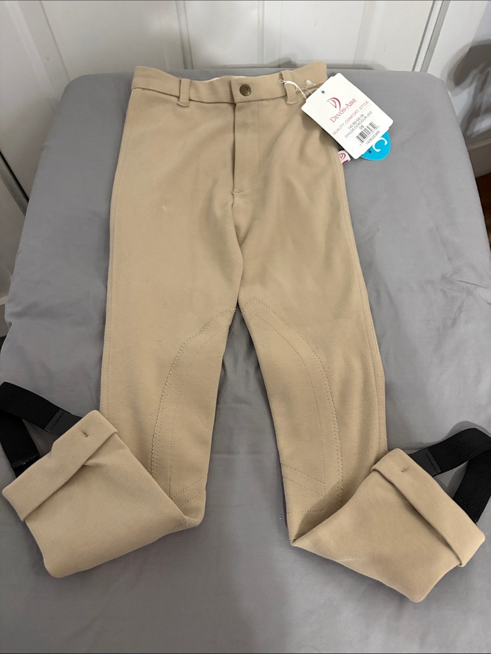 NWT- Devon- Aire Youth Khaki Riding Breeches - Beige